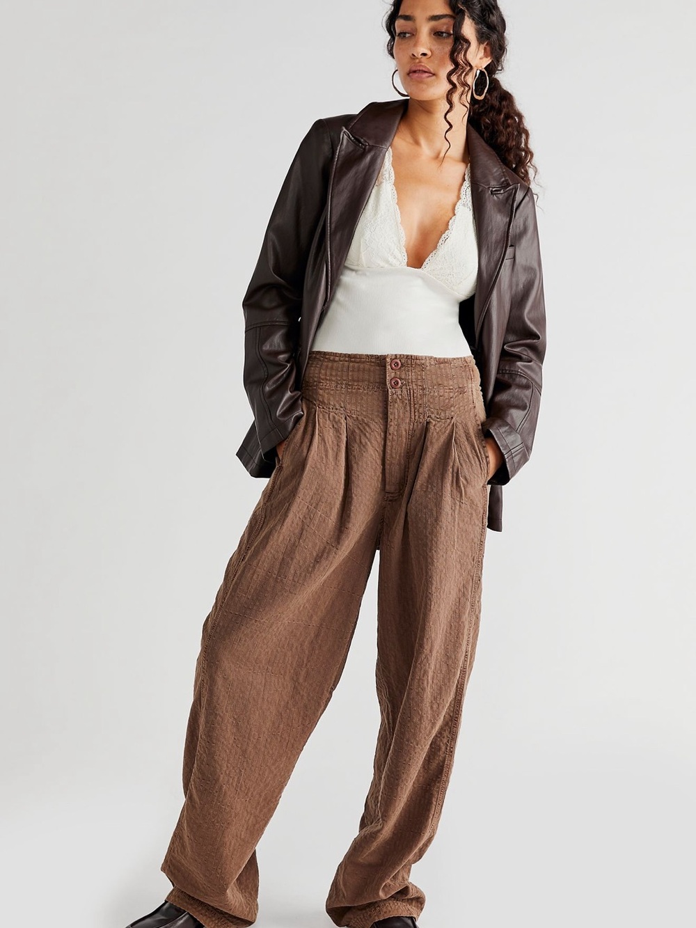 Free People Thin Line Straight Chino Pants, size 6